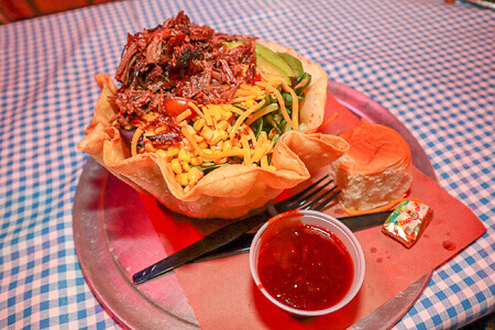 Taco Salad at Billy Bob's Texas Honky Tonk Kitchen BBQ