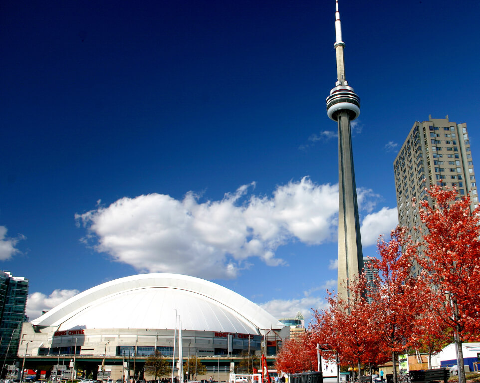 Where do the Toronto Blue Jays play baseball?
