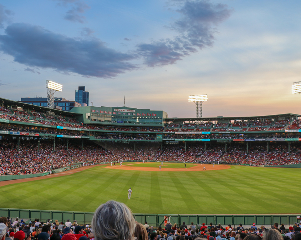 Where do the Boston Red Sox play baseball? 