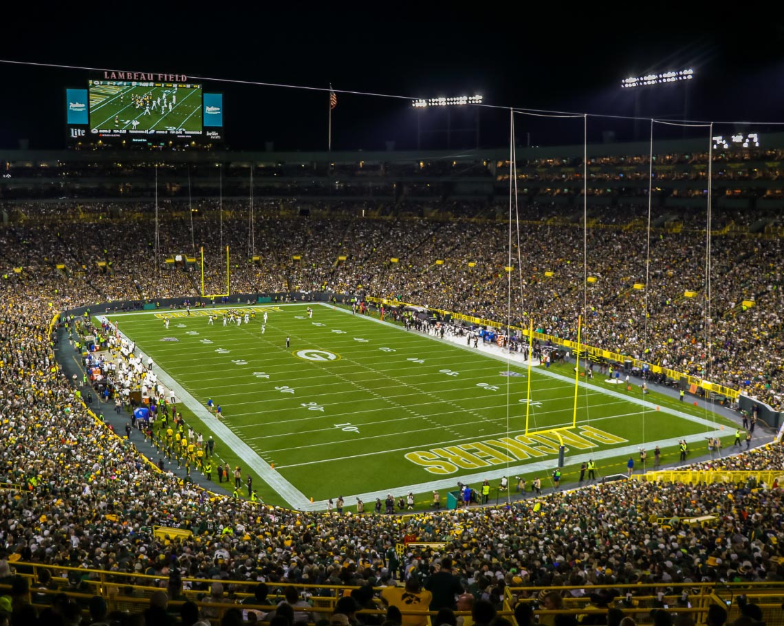 Where do the Green Bay Packers play football? 